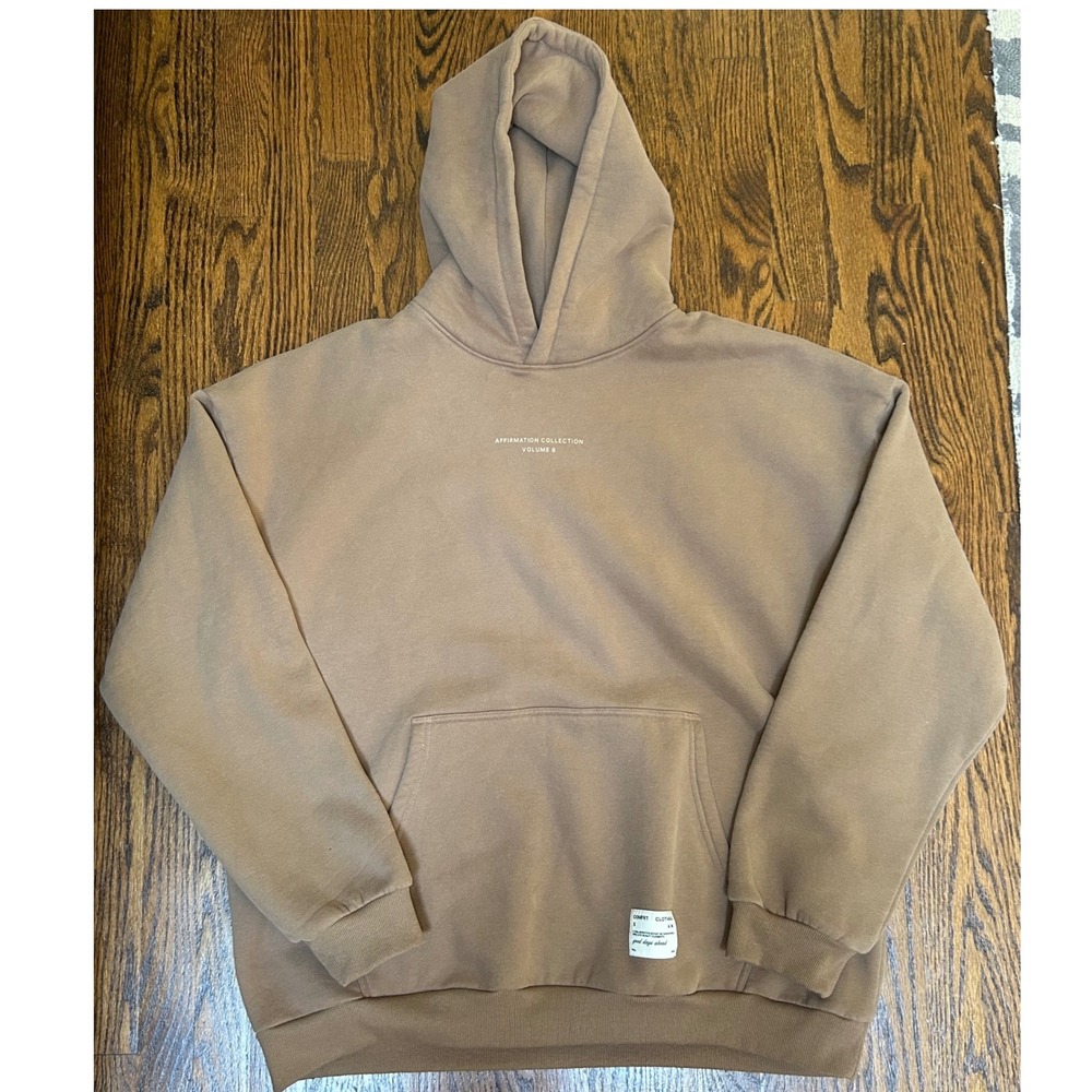 Comfrt Soft Affirmation Collection Volume 9 Brown Graphic Fleece Hoodie 3XL